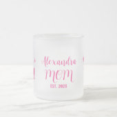 Personalisierter Muttername Established Pink Schri Mattglastasse (Mittel)