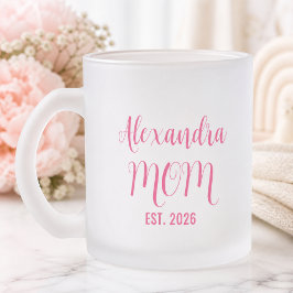 Personalisierter Muttername Established Pink Schri Mattglastasse