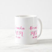 Personalisierter Muttername Established Pinkschrif Kaffeetasse (VorderseiteRechts)