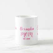 Personalisierter Muttername Established Pinkschrif Kaffeetasse (Mittel)