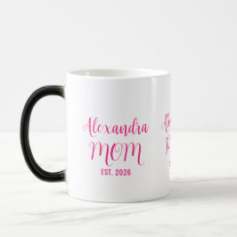 Personalisierter Muttername Established Pinkschrif Verwandlungstasse