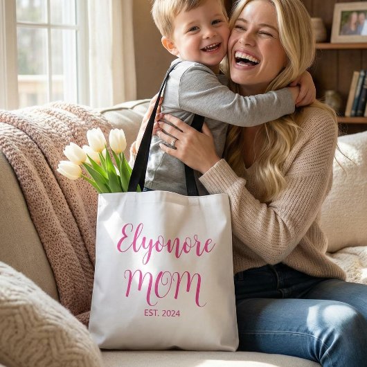 Personalisierter Muttername Gründungsdatum Pink Sc Tasche