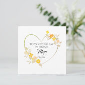 Personalisierter Muttername Muttertag Florales Her Karte (Stehend Vorderseite)