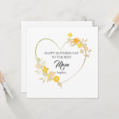 Personalisierter Muttername Muttertag Florales Her Karte (Vorderseite/Rückseite Beispiel)