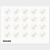 Personalisierter Muttername Muttertag Florales Her Runder Aufkleber (Blatt)