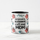 Personalisierter Muttertag "3D-Effekt" Tasse (Zentrum)