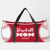 Personalisierter Muttertag der Baseball-Mama Duffle Bag (Rückseite)