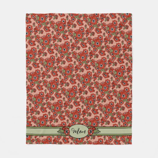 Personalisierter Muttertag Fleecedecke (Vorderseite)