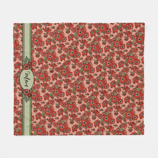 Personalisierter Muttertag Fleecedecke (Vorderseite (Horizontal))