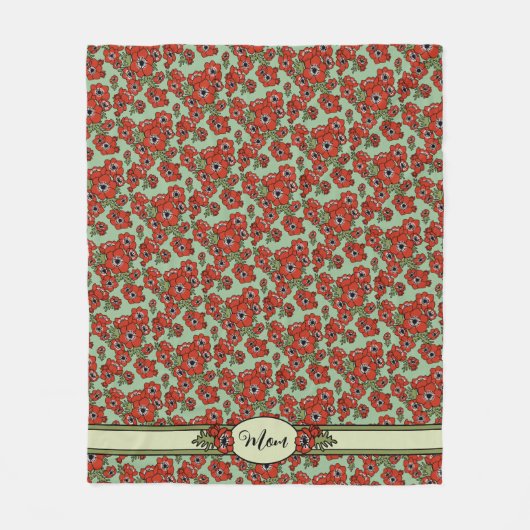 Personalisierter Muttertag Fleecedecke (Vorderseite)