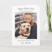 Personalisierter Muttertag Hunde Mama Foto Feiertagskarte (Vorderseite)