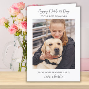 Personalisierter Muttertag Hunde Mama Foto Feiertagskarte