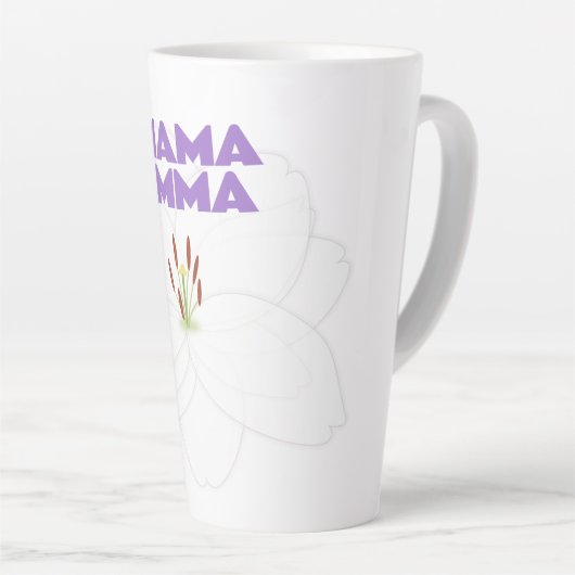 Personalisierter Muttertag Latte Tasse - Weiße Lil (Rechte Ecke)