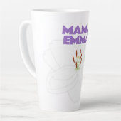 Personalisierter Muttertag Latte Tasse - Weiße Lil (Linke Ecke)