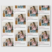 Personalisierter Muttertag mit Foto Geschenkpapier (Flach)