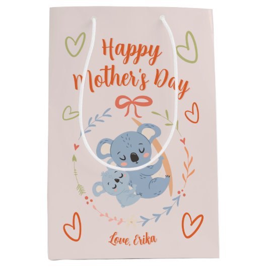 Personalisierter Muttertag Mittlere Geschenktüte (Vorderseite)