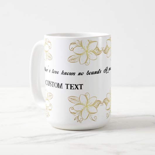 PERSONALISIERTER MÜTTERTAG NAME TASSE (Vorderseite Links)