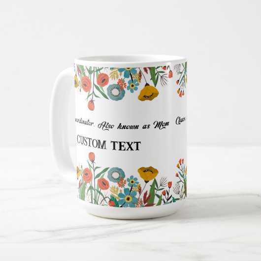 PERSONALISIERTER MÜTTERTAG NAME TASSE (Vorderseite Links)