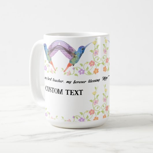 PERSONALISIERTER MÜTTERTAG NAME TASSE (Vorderseite Links)