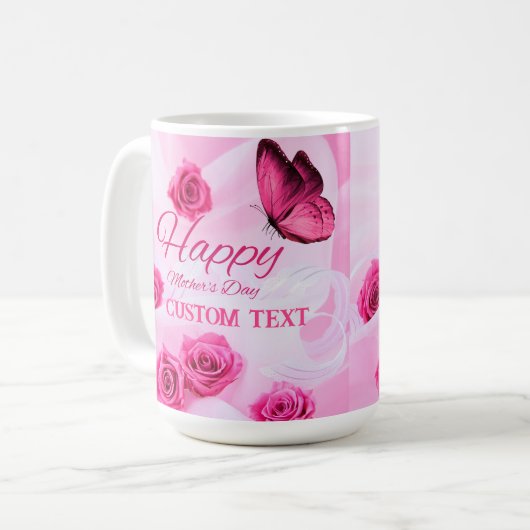 PERSONALISIERTER MÜTTERTAG NAME TASSE (Vorderseite Links)