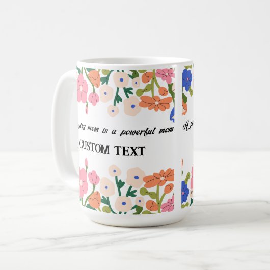 PERSONALISIERTER MÜTTERTAG NAME TASSE (Vorderseite Links)