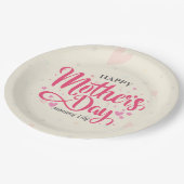 Personalisierter Muttertag| Papierplatte Pappteller (Schrägansicht)