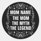 Personalisierter Muttertag Runder Aufkleber (Vorderseite)