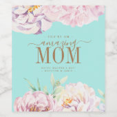 Personalisierter Muttertag Weinetikett (Einzelnes Label)