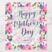 Personalisierter Muttertag Weinetikett (Einzelnes Label)