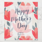 Personalisierter Muttertag Weinetikett (Einzelnes Label)