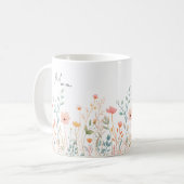 Personalisierter Muttertag-Wildflower-Mom Kaffeetasse (Vorderseite Links)