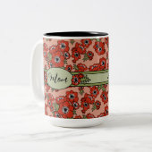 Personalisierter Muttertag Zweifarbige Tasse (Vorderseite Links)