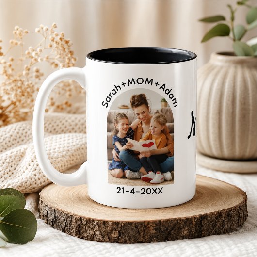 Personalisierter Muttertag Zweifarbige Tasse