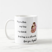 Personalisierter Muttertags-Mutter-Umarmer-Becher Kaffeetasse (Links)