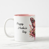 Personalisierter Muttertagsschmetterling Zweifarbige Tasse (Links)