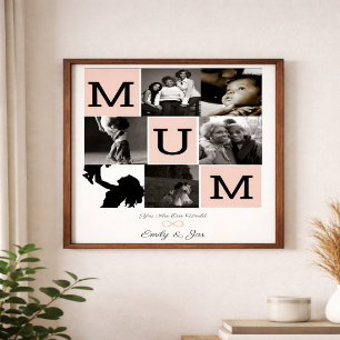 Personalisierter Mutti-Fotoabdruck, Muttertagsgesc Poster