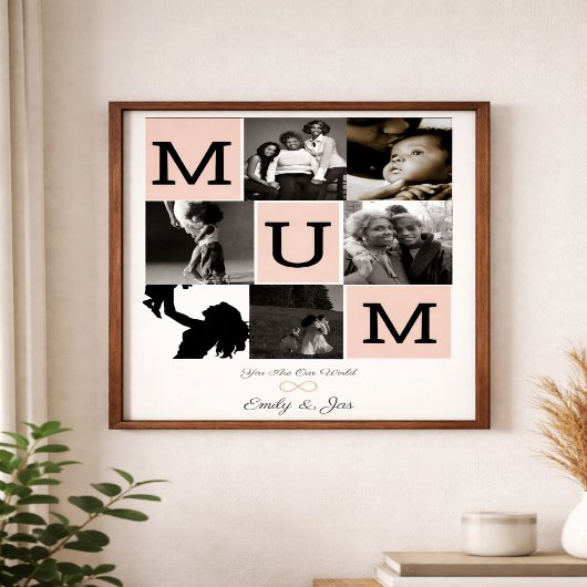 Personalisierter Mutti-Fotoabdruck, Muttertagsgesc Poster