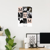 Personalisierter Mutti-Fotoabdruck, Muttertagsgesc Poster (Heimbüro)