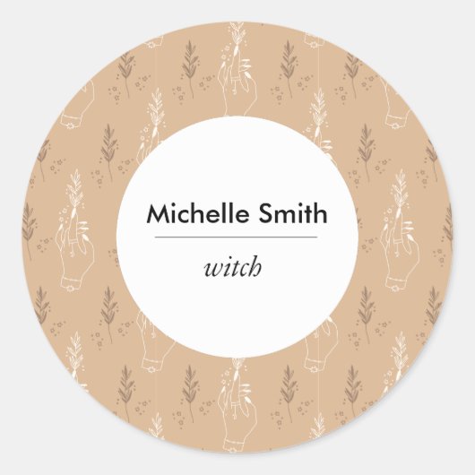 Personalisierter Mystic Bohemisch Classic Round Au Runder Aufkleber (Vorderseite)