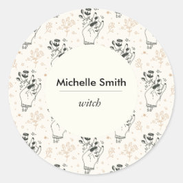 Personalisierter Mystic Bohemisch Classic Round Au Runder Aufkleber