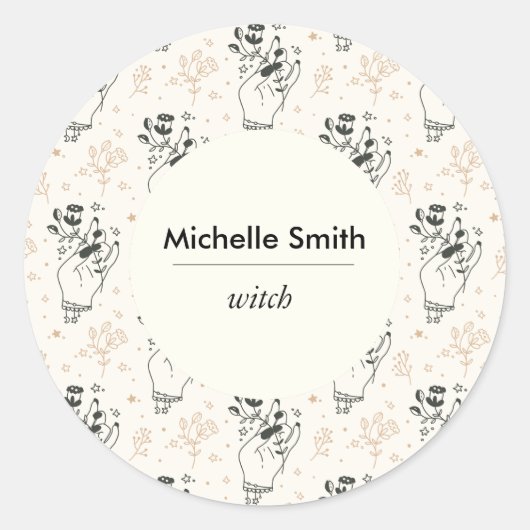 Personalisierter Mystic Bohemisch Classic Round Au Runder Aufkleber (Vorderseite)