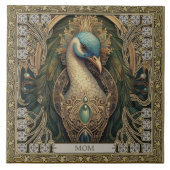 Personalisierter Mystical Peacock Jeweled Splendor Fliese (Vorderseite)