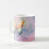 Personalisierter Mystischer Schmetterlingsbecher Kaffeetasse (Vorderseite Links)