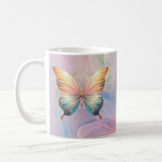 Personalisierter Mystischer Schmetterlingsbecher Kaffeetasse (Links)