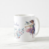 Personalisierter Mystischer Schmetterlingsbecher Kaffeetasse (VorderseiteRechts)