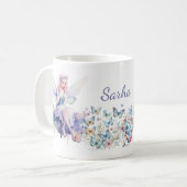 Personalisierter Mystischer Schmetterlingsbecher Kaffeetasse (Vorderseite Links)