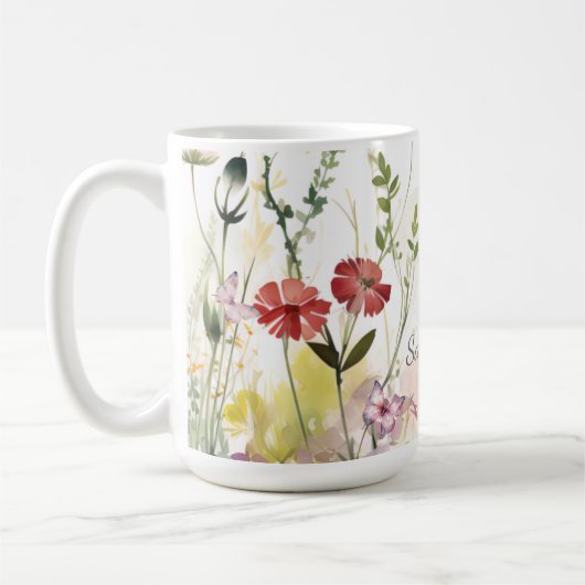 Personalisierter Mystischer Schmetterlingsbecher Kaffeetasse (Links)
