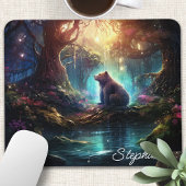Personalisierter Mystischer Waldbär Mousepad