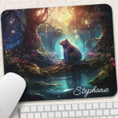 Personalisierter Mystischer Waldbär Mousepad