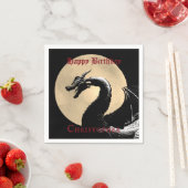 Personalisierter Mythischer Drache zum Geburtstag Serviette (Beispiel)